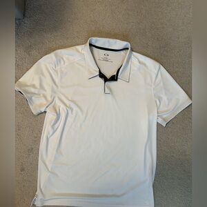 Oakley White and Black Polo Shirt